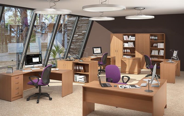Комплект офисной мебели IMAGO - рабочее место, шкафы для документов в Кемерово - изображение 2